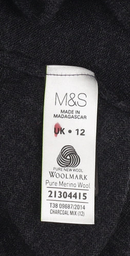 Marks and Spencer Women's Multicoloured Wool Pullover, Size 12