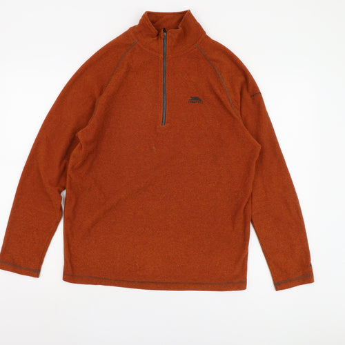 Trespass Men's Orange 1/4 Zip Sweatshirt S