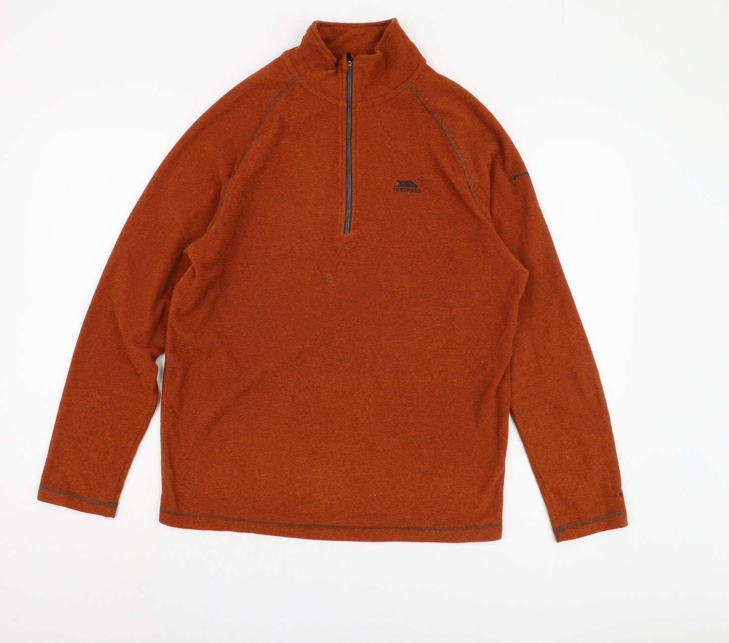 Trespass Men's Orange 1/4 Zip Sweatshirt S