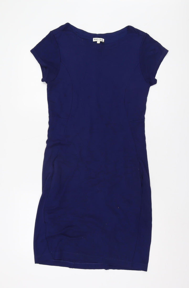 Reiss Women's Blue Sheath Dress, Size S