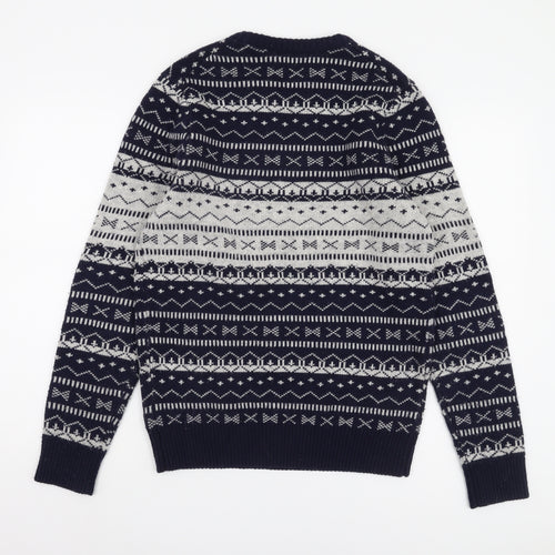 Farah Men's Blue Crew Neck Pullover Jumper M
