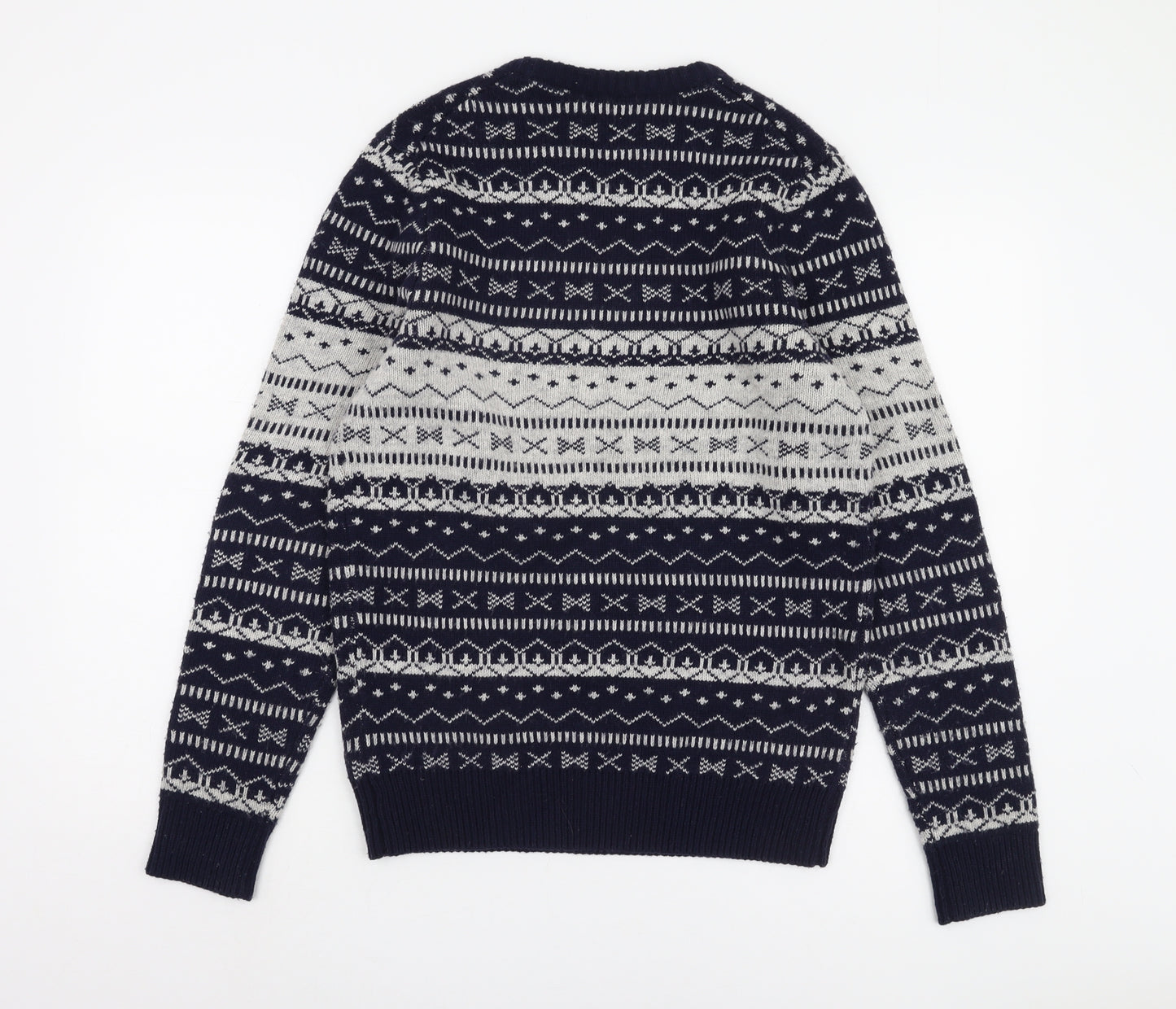 Farah Men's Blue Crew Neck Pullover Jumper M