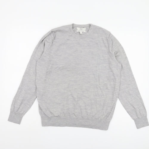 Marks and Spencer Grey Merino Wool Women's Jumper Size 14