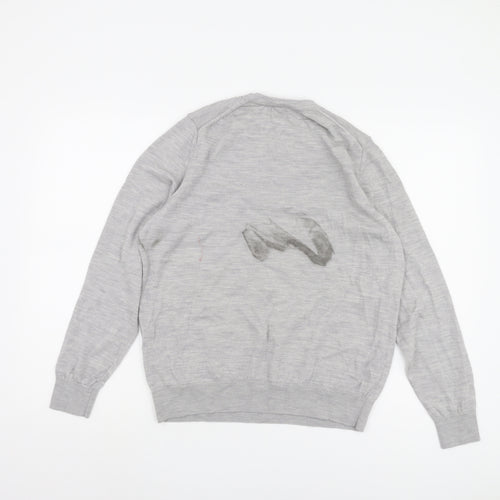 Marks and Spencer Grey Merino Wool Women's Jumper Size 14