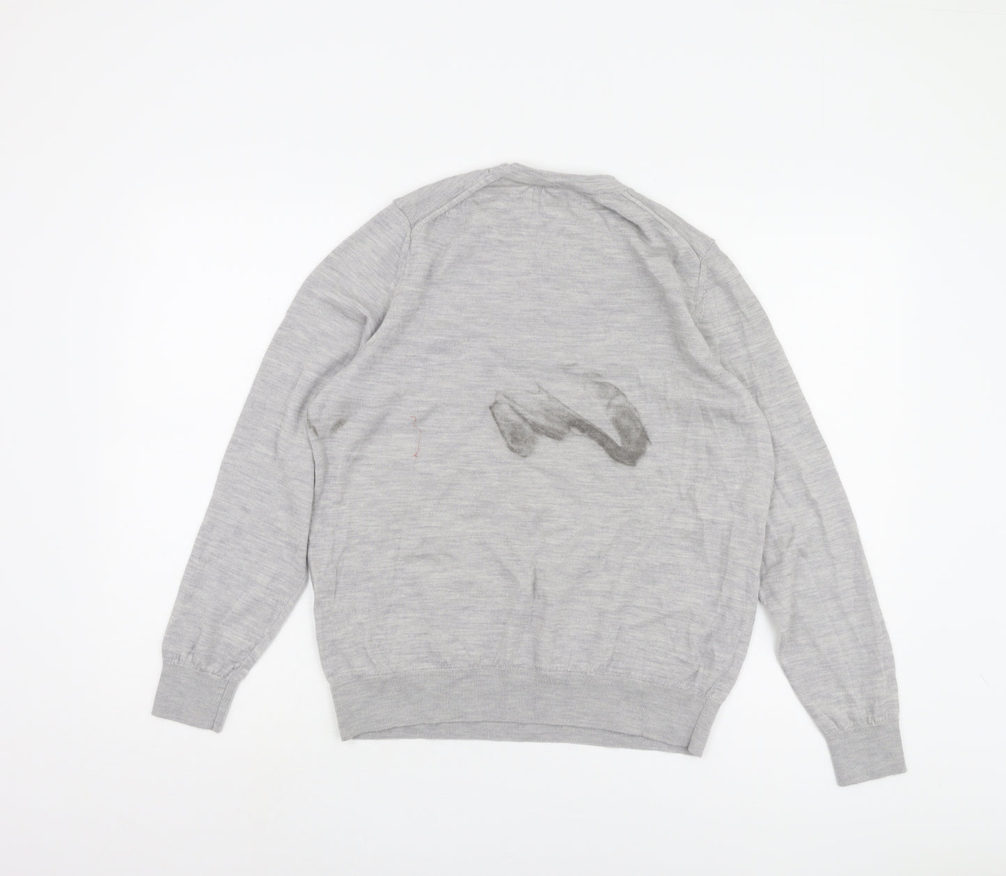 Marks and Spencer Grey Merino Wool Women's Jumper Size 14