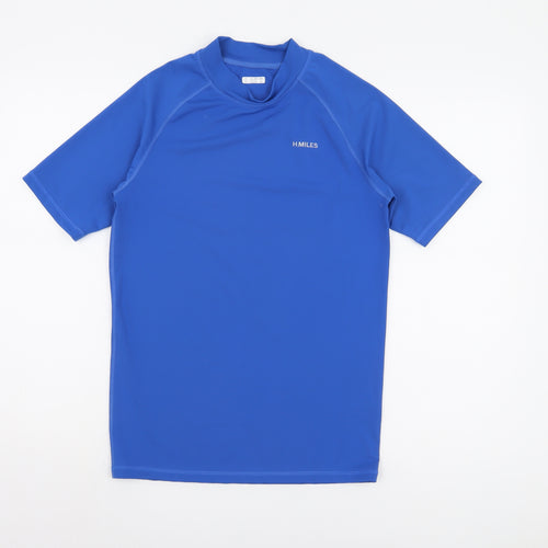 H.MILES Men's Blue Athletic T-Shirt, Size S
