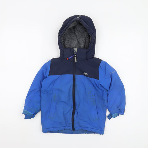 Trespass Boys Blue Puffer Jacket 2-3 Years Waterproof