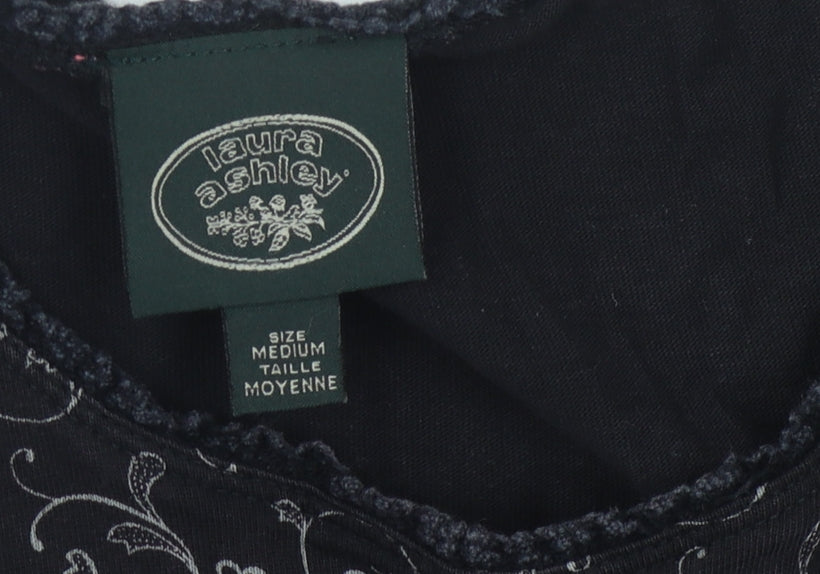 Laura Ashley Women's Black M Cotton Dress