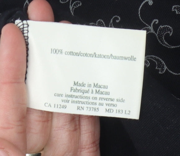 Laura Ashley Women's Black M Cotton Dress