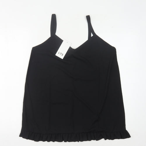 Long Tall Sally Women's Black Camisole Tank Top, Size 10-12