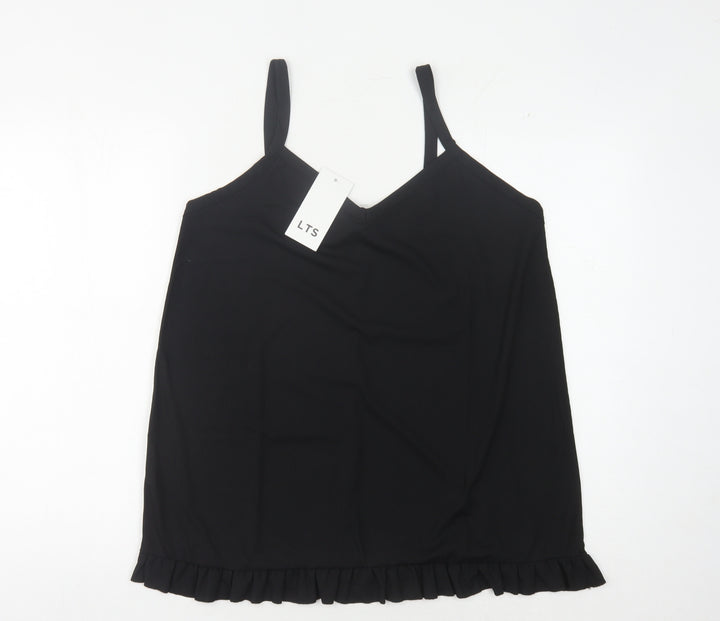 Long Tall Sally Women's Black Camisole Tank Top, Size 10-12