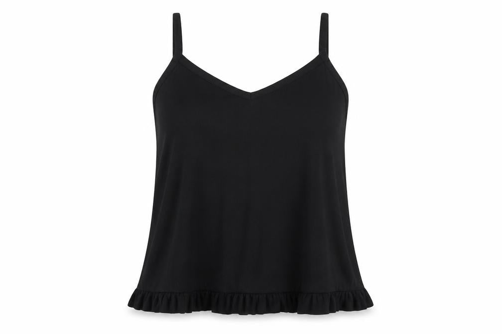 Long Tall Sally Women's Black Camisole Tank Top, Size 10-12