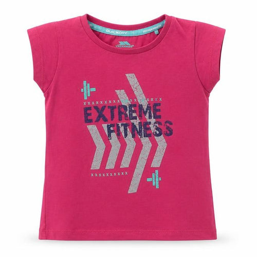 Trespass Pink Girls Fitness T-Shirt 3-4 Years - Sleeveless Quick Dry