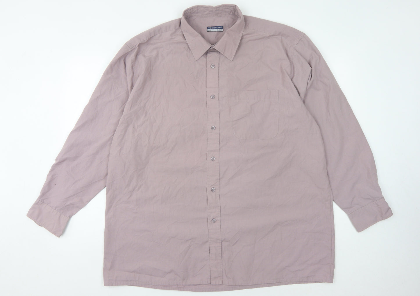 Tom Hagan Men's Purple 3XL Long Sleeve Shirt