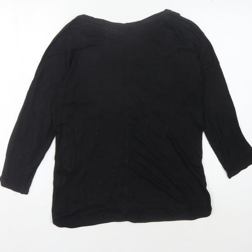 Whistles Black Jersey T-Shirt - Women's Size S