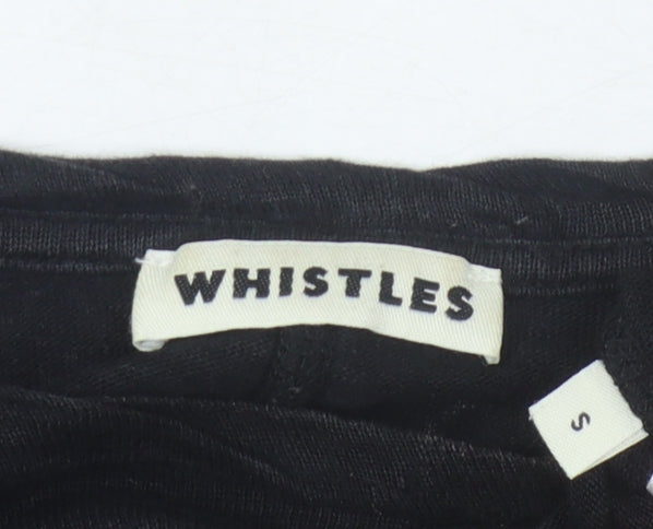 Whistles Black Jersey T-Shirt - Women's Size S