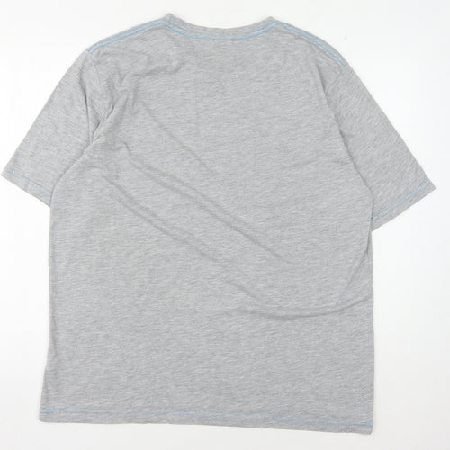 Superman Men's Grey Comic Logo T-Shirt, Size L