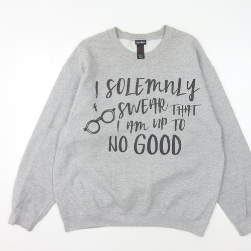 Harry Potter Grey L Pullover Unisex Sweatshirt