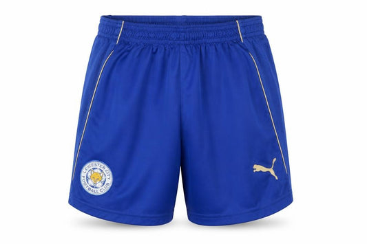 Front view of Puma boys’' blue athletic football shorts -, size M