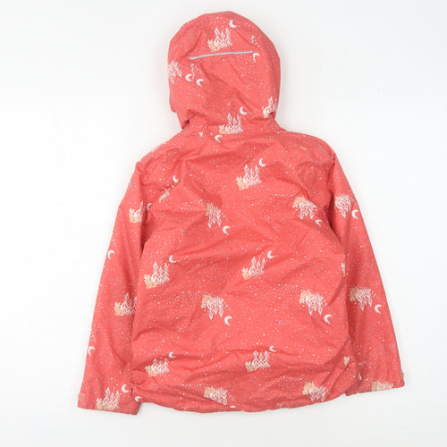 Craghoppers Girls Red Animal Print Waterproof Jacket
