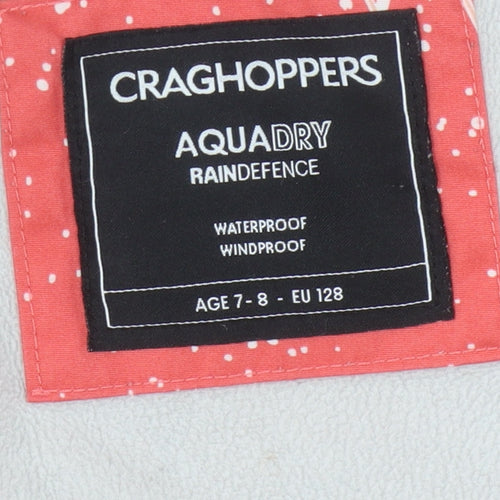 Craghoppers Girls Red Animal Print Waterproof Jacket
