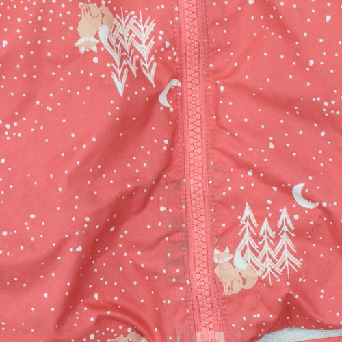 Craghoppers Girls Red Animal Print Waterproof Jacket