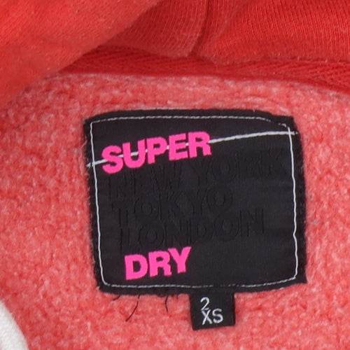 Superdry Women's Red Hoodie 2XS Pullover Casual