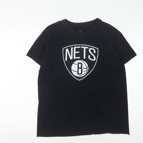 NBA Men's Black Small T-Shirt, Sports Logo Graphic Print