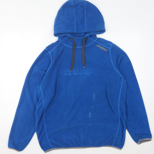 TOG24 Men's Blue Pullover Hoodie, Fleece, Large