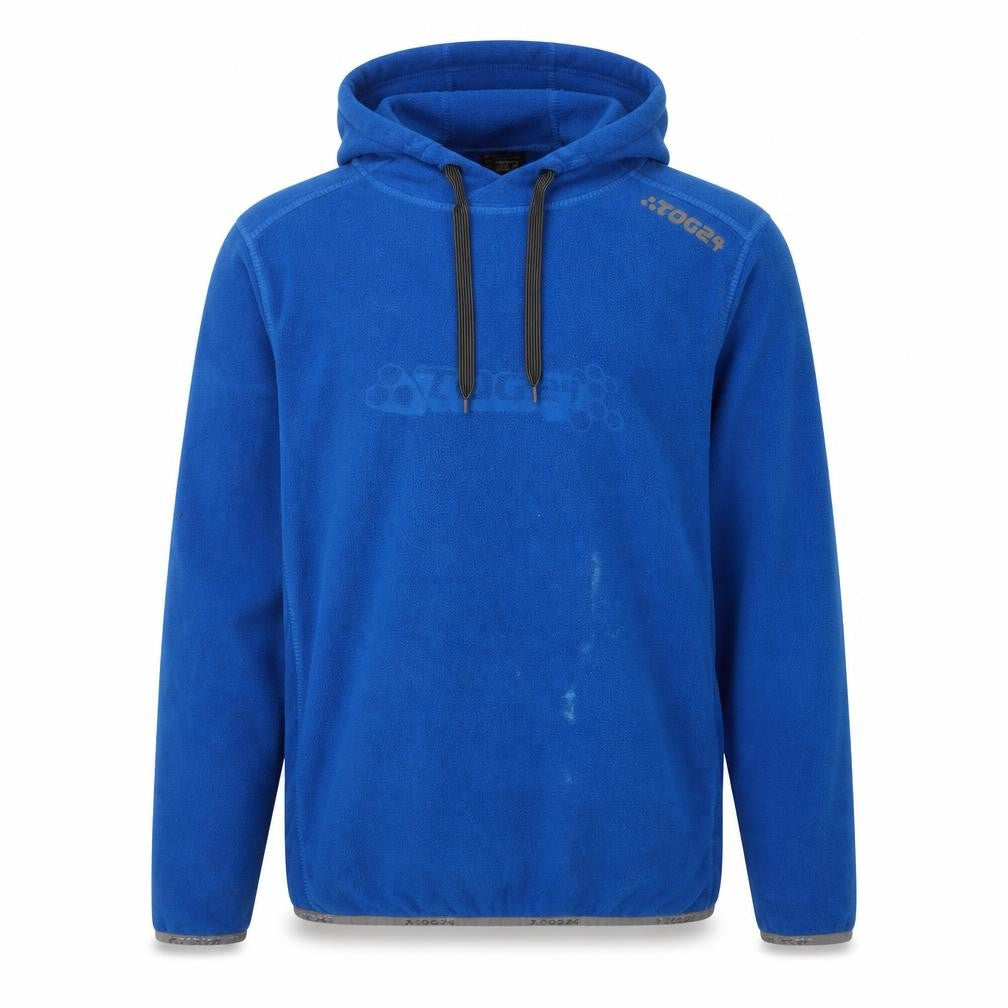 Front view of TOG24 Men's Blue Pullover Hoodie, Fleece, Large