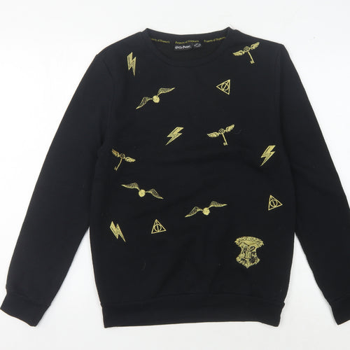 Harry Potter Unisex Black Pullover Sweatshirt 2XS