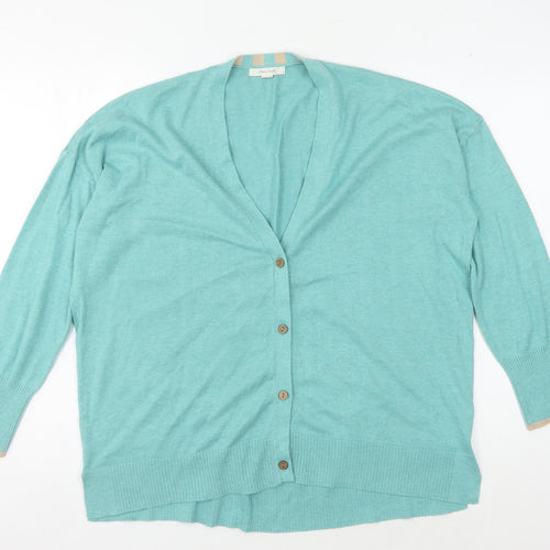 White Stuff Women's Green Cardigan Size 12