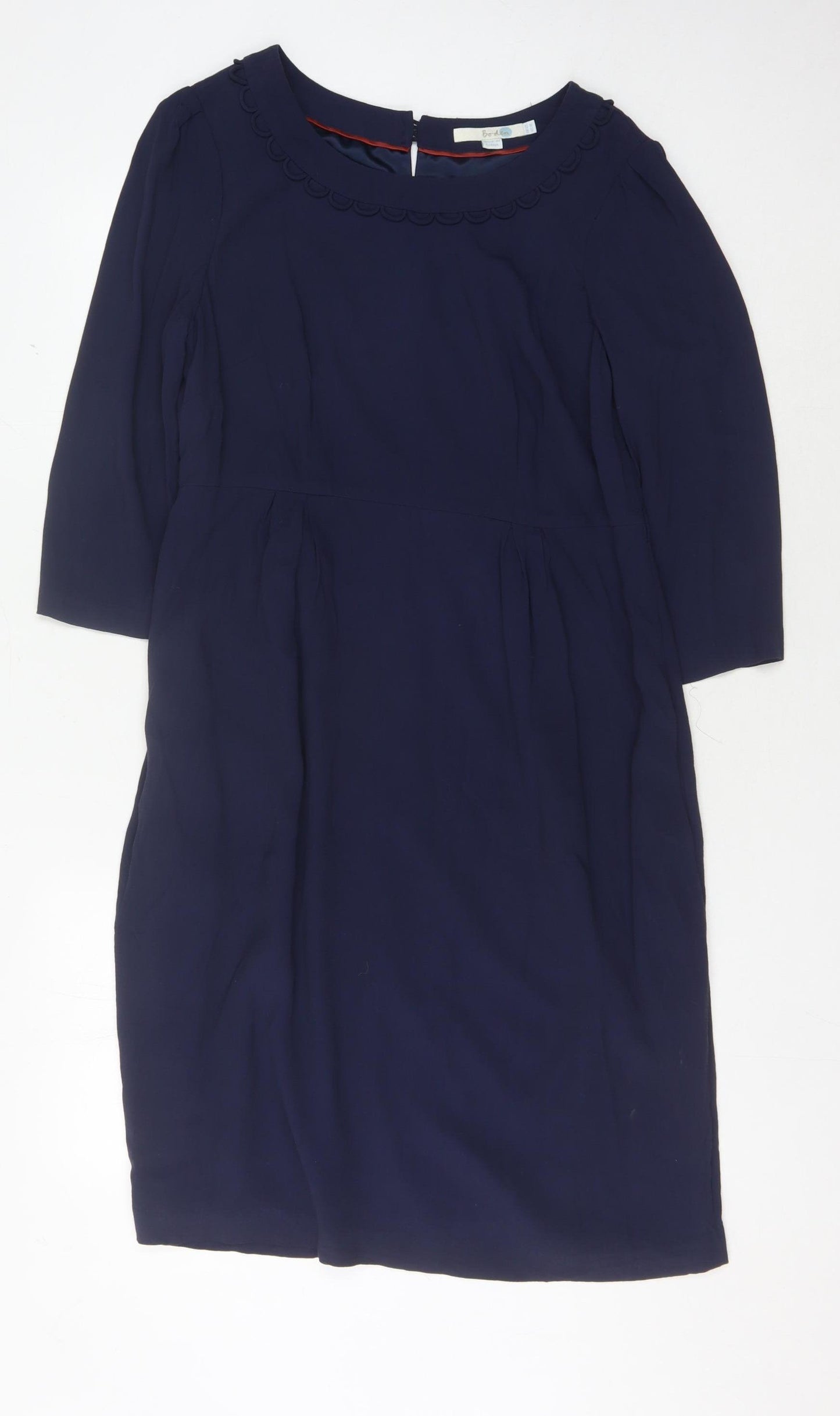 Boden Women's Blue 3/4 Sleeve Dress Size 12