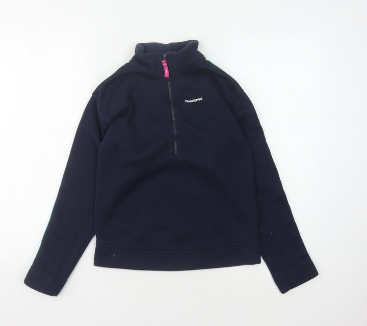 Craghoppers Girls Blue Fleece Sweatshirt Age 11-12 High Neck
