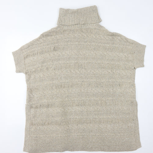 FatFace Women's Beige Roll Neck Pullover Jumper S