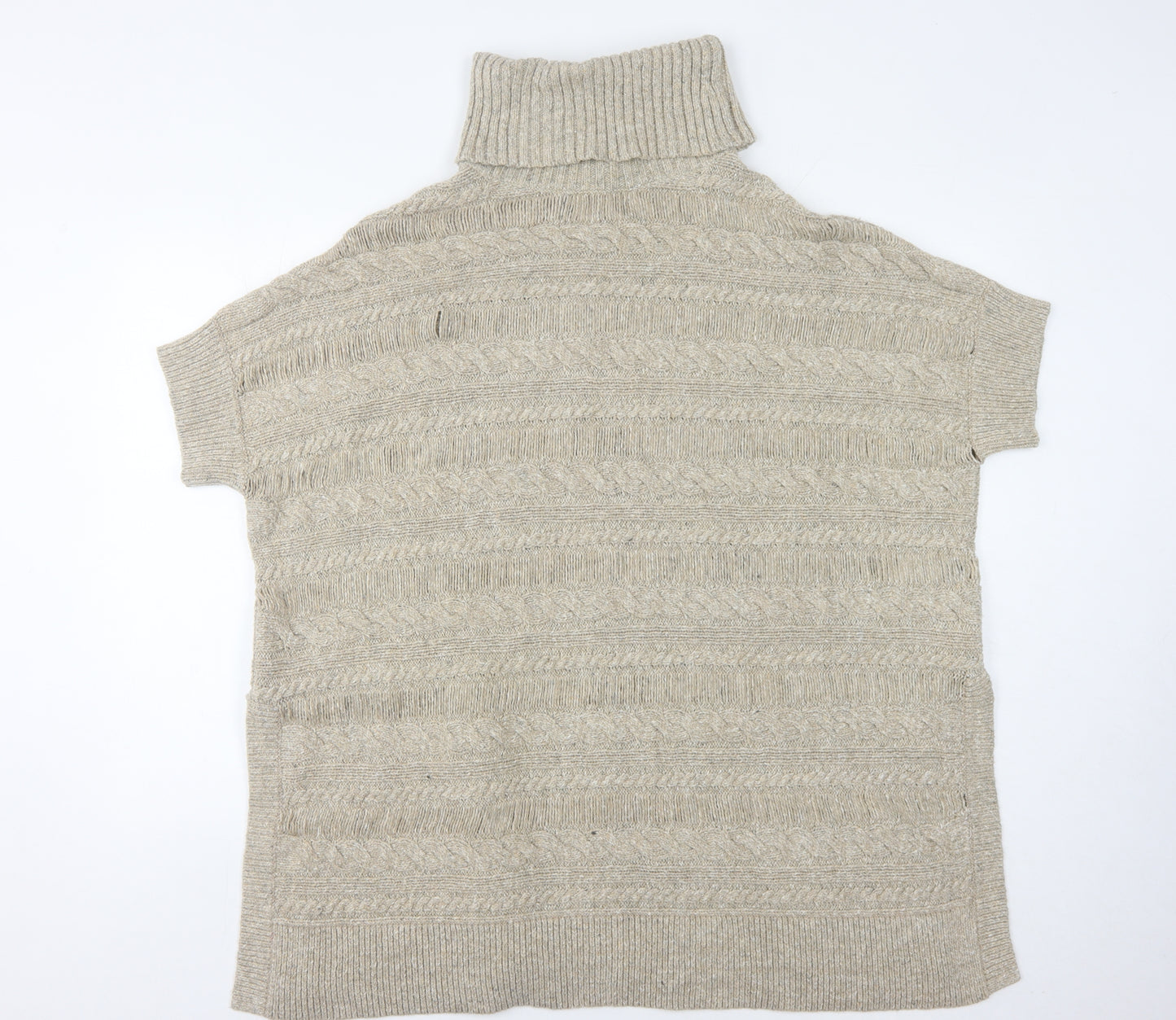 FatFace Women's Beige Roll Neck Pullover Jumper S