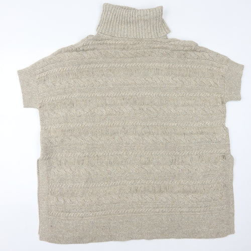 FatFace Women's Beige Roll Neck Pullover Jumper S
