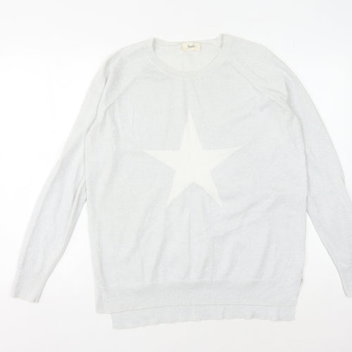 hush Women's White XS Star Pullover Jumper