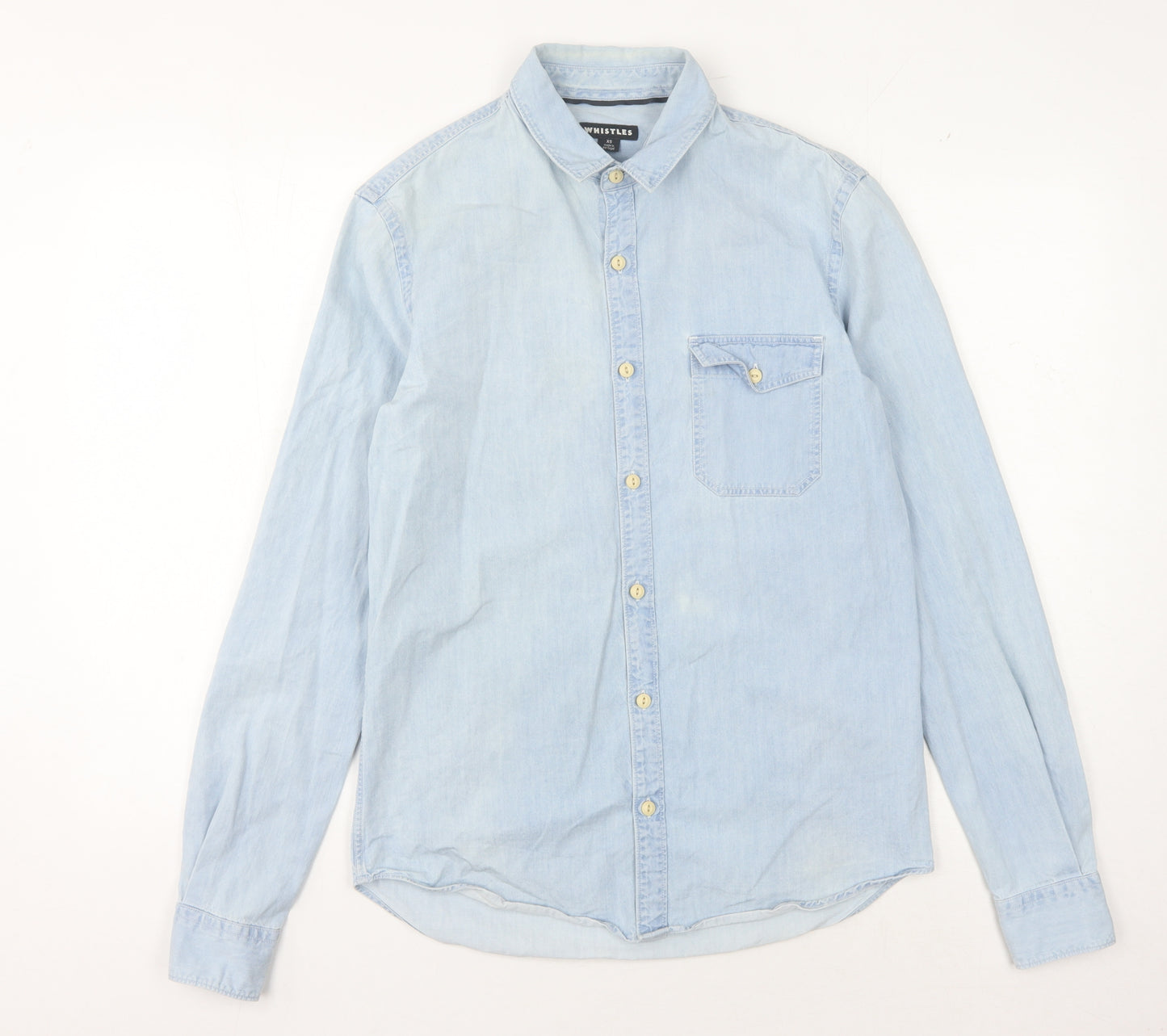 Whistles Women's Blue Button-Up Shirt XS