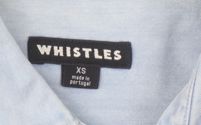 Whistles Women's Blue Button-Up Shirt XS