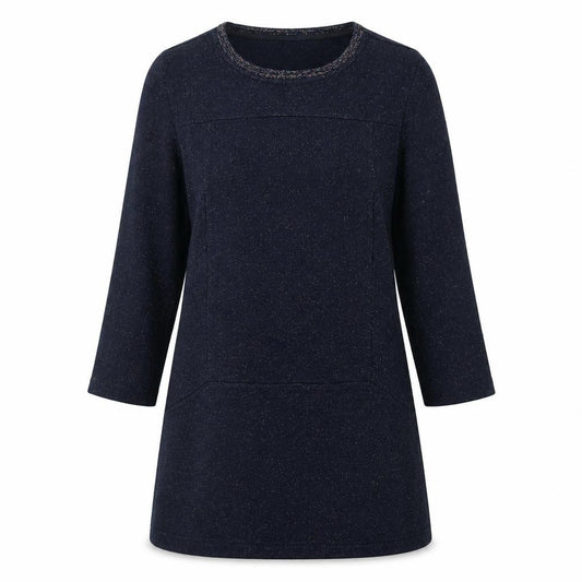 Front view of White Stuff Women's Black Shift Dress, size 12