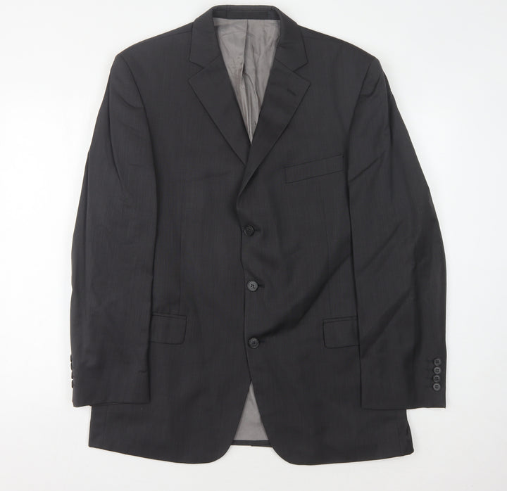 Marks and Spencer Men's Grey Wool Suit Jacket, 42R