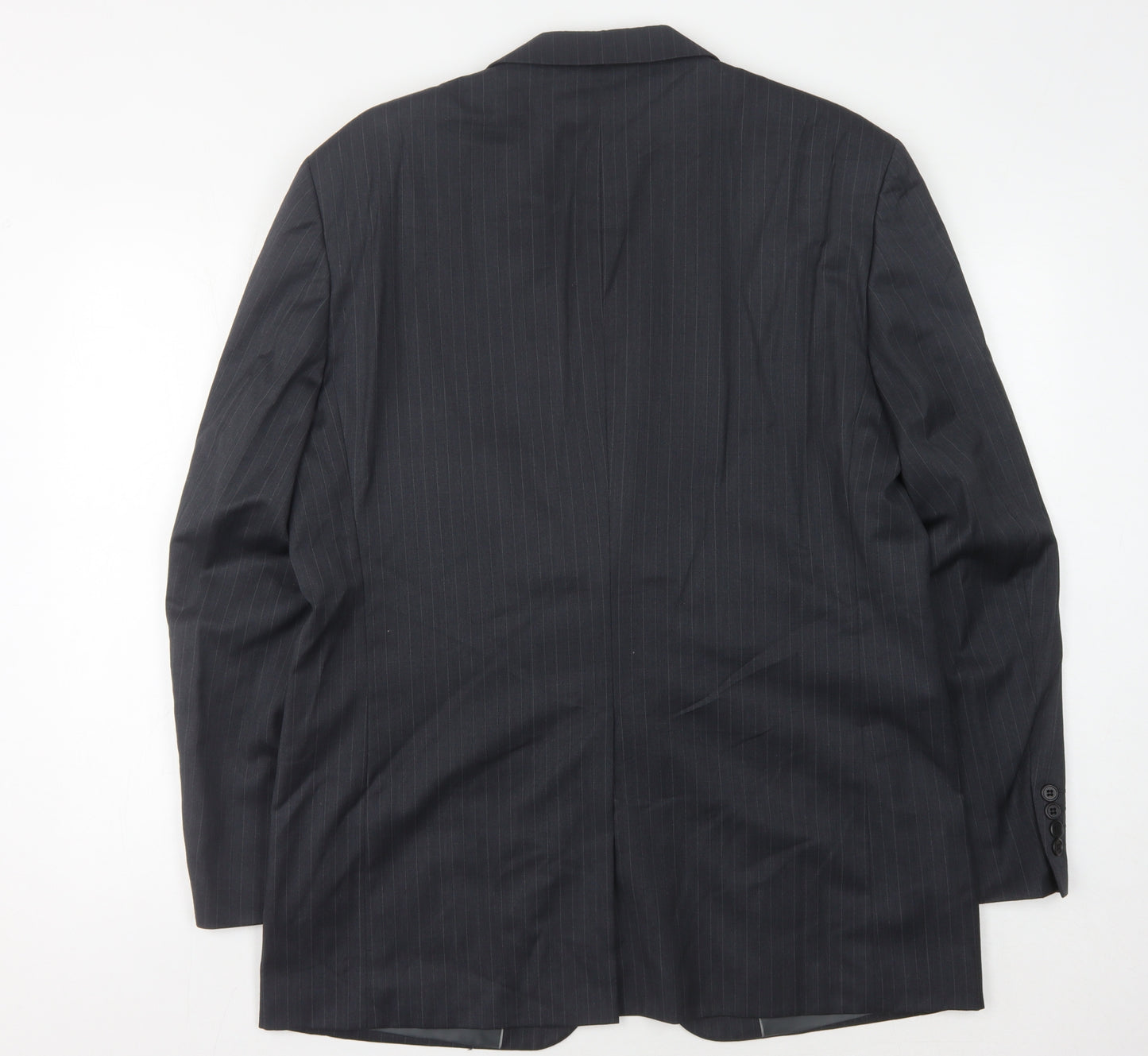 Moss Men's Grey Striped Suit Jacket, Chest 42, Regular Fit