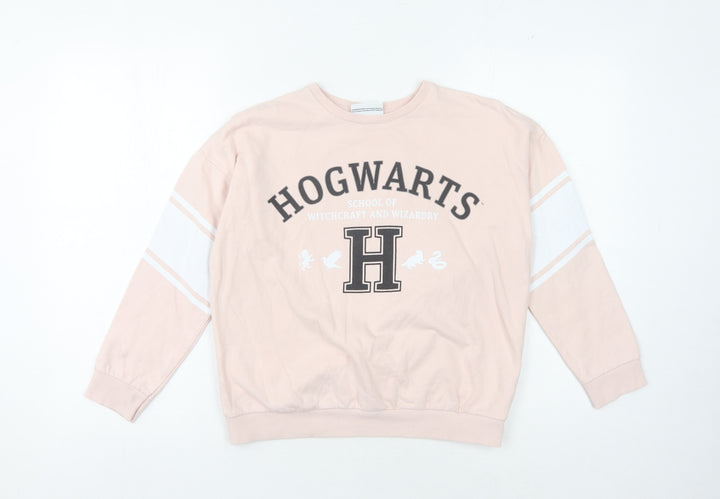 Harry Potter Hogwarts Girls Pink Sweatshirt 9-10 Years