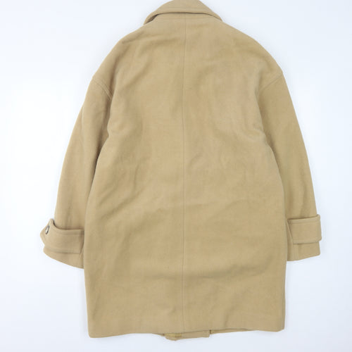 Elements Women's Beige Wool Pea Coat Size 14