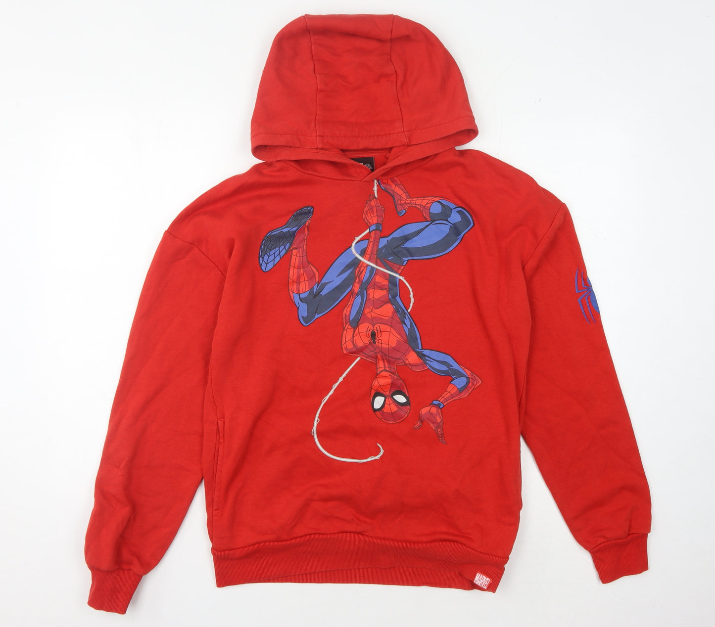Next Boys Red Spider-Man Pullover Hoodie, 14 Years, Graphic Print