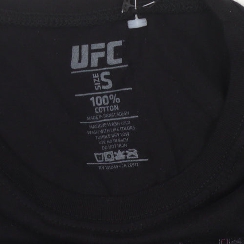 UFC Men's Black Graphic Print T-Shirt Size S