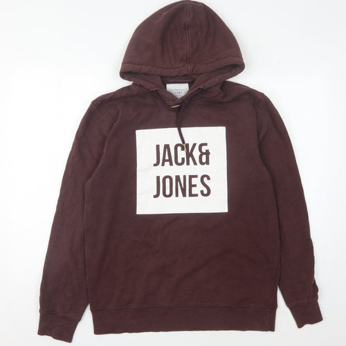 Jack & Jones Men's Brown Pullover Hoodie L