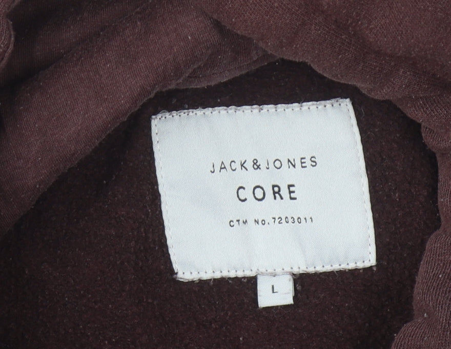 Jack & Jones Men's Brown Pullover Hoodie L