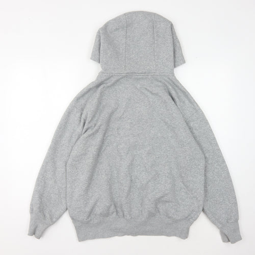 Nike Men's Grey Full Zip Hoodie, Size S, Logo